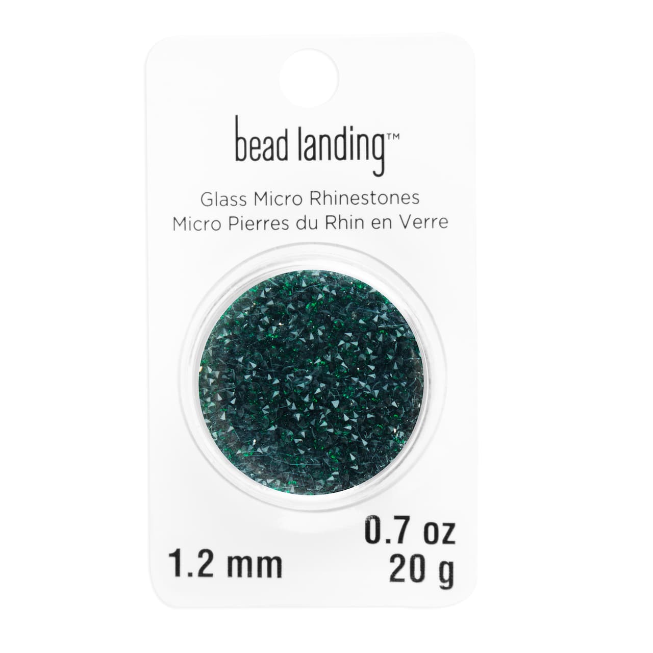 1.2mm Glass Micro Rhinestones by Bead Landing™, 0.7oz.